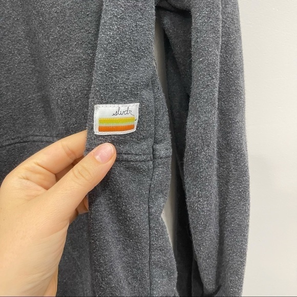 SLVDR Hoodie Button Pullover Sweatshirt Grey Large - Picture 6 of 8
